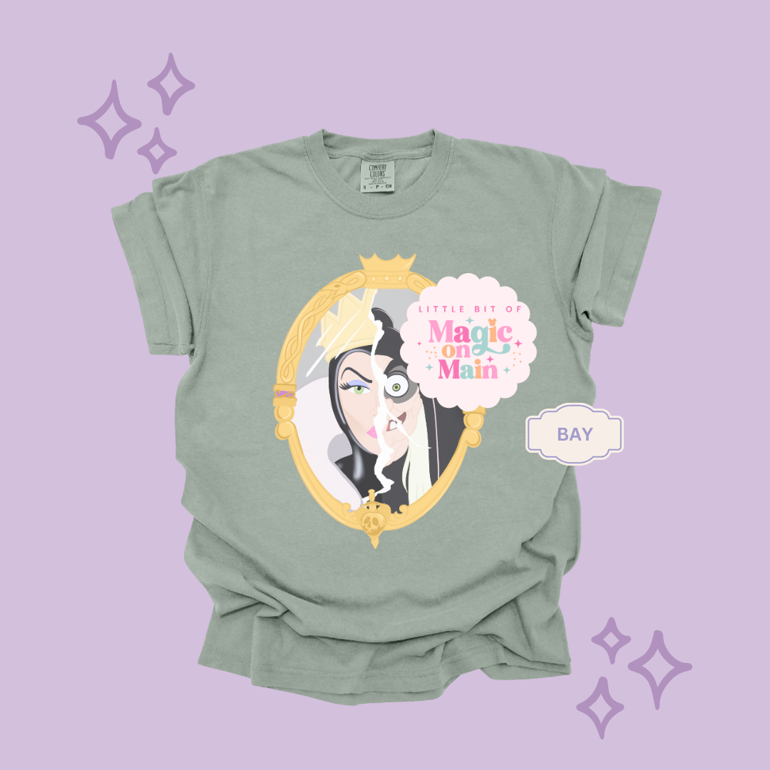 PRINTED EVIL QUEEN MIRROR - EXCLUSIVE TO MoM - ADULT T-SHIRT