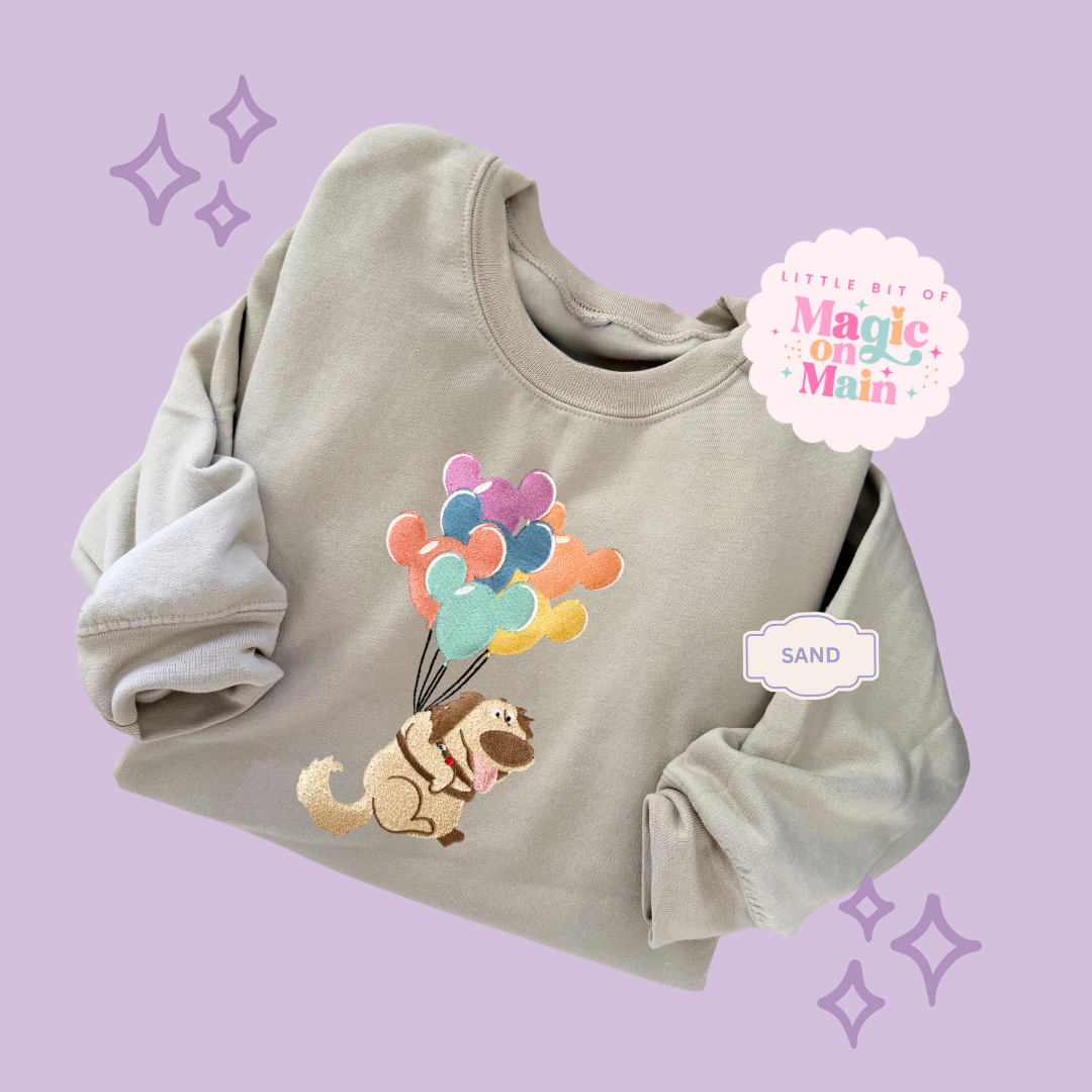 EMBROIDERED DUG - ADULT SWEATSHIRT