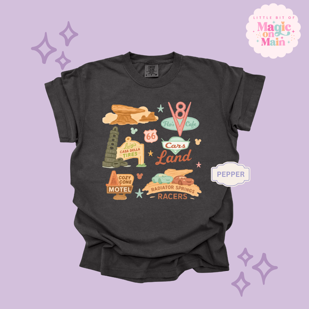 PRINTED CARS ELEMENTS - ADULT T-SHIRT