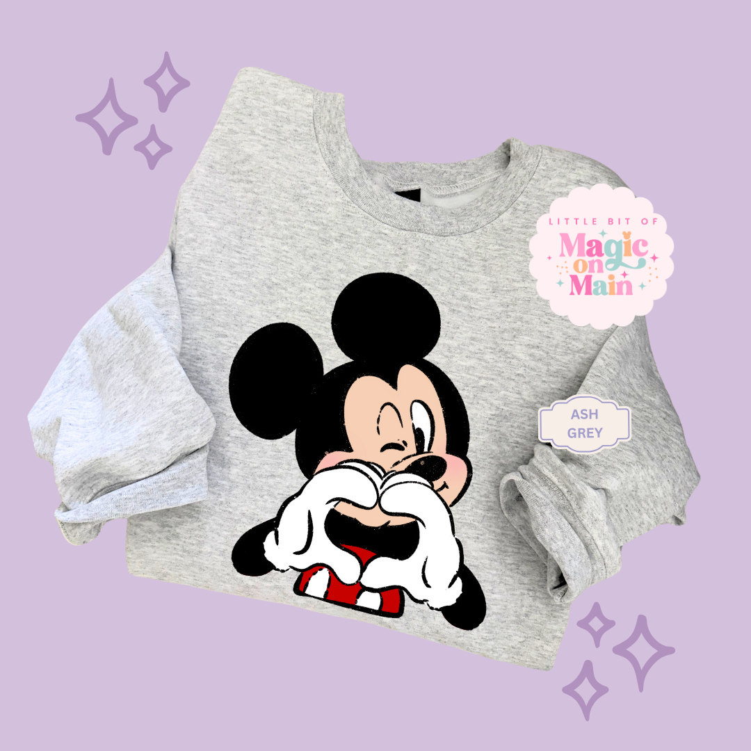 PRINTED MCKY HAND HEART - ADULT SWEATSHIRT 10016