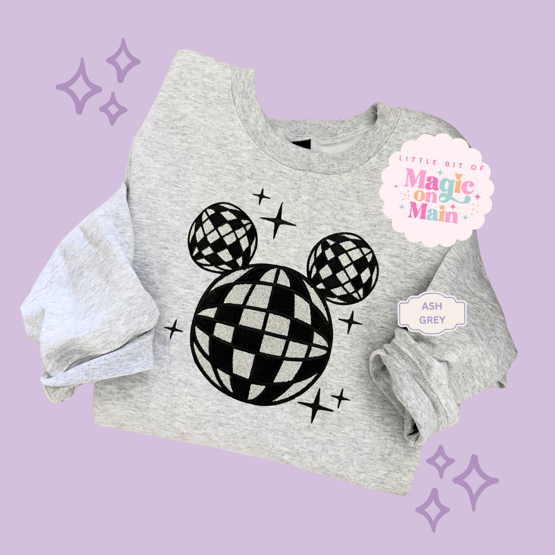 EMBROIDERED MICKEY DISCO BALL - EXCLUSIVE TO MoM - ADULT SWEATSHIRT