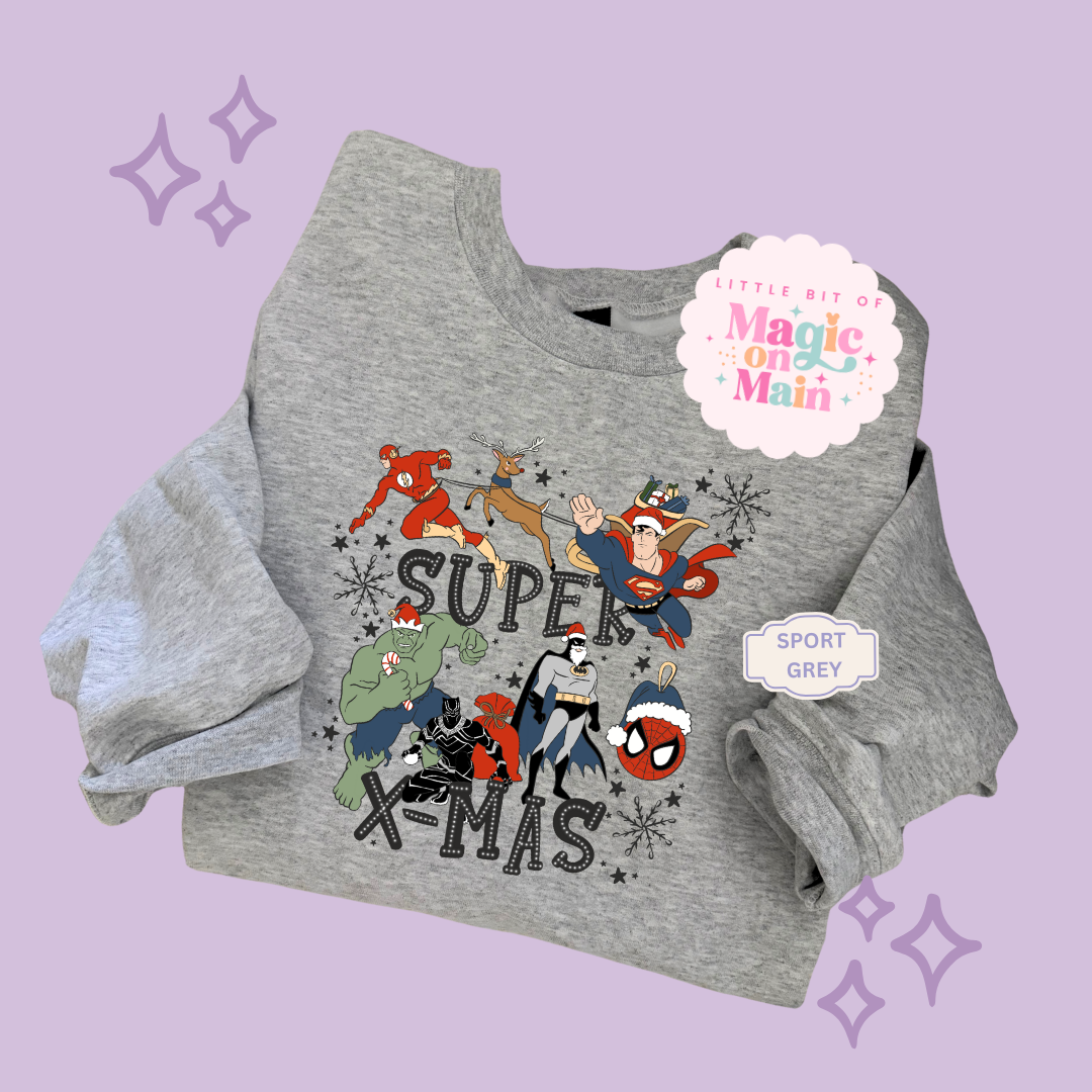 PRINTED SUPER CHRISTMAS - TODDLER / YOUTH SWEATSHIRT