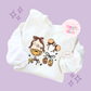 EMBROIDERED POOH COQUETTE - ADULT SWEATSHIRT