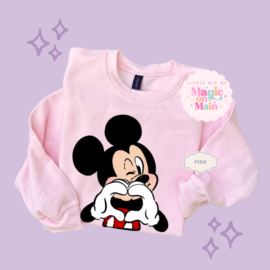 PRINTED MCKY HAND HEART - ADULT SWEATSHIRT 10016
