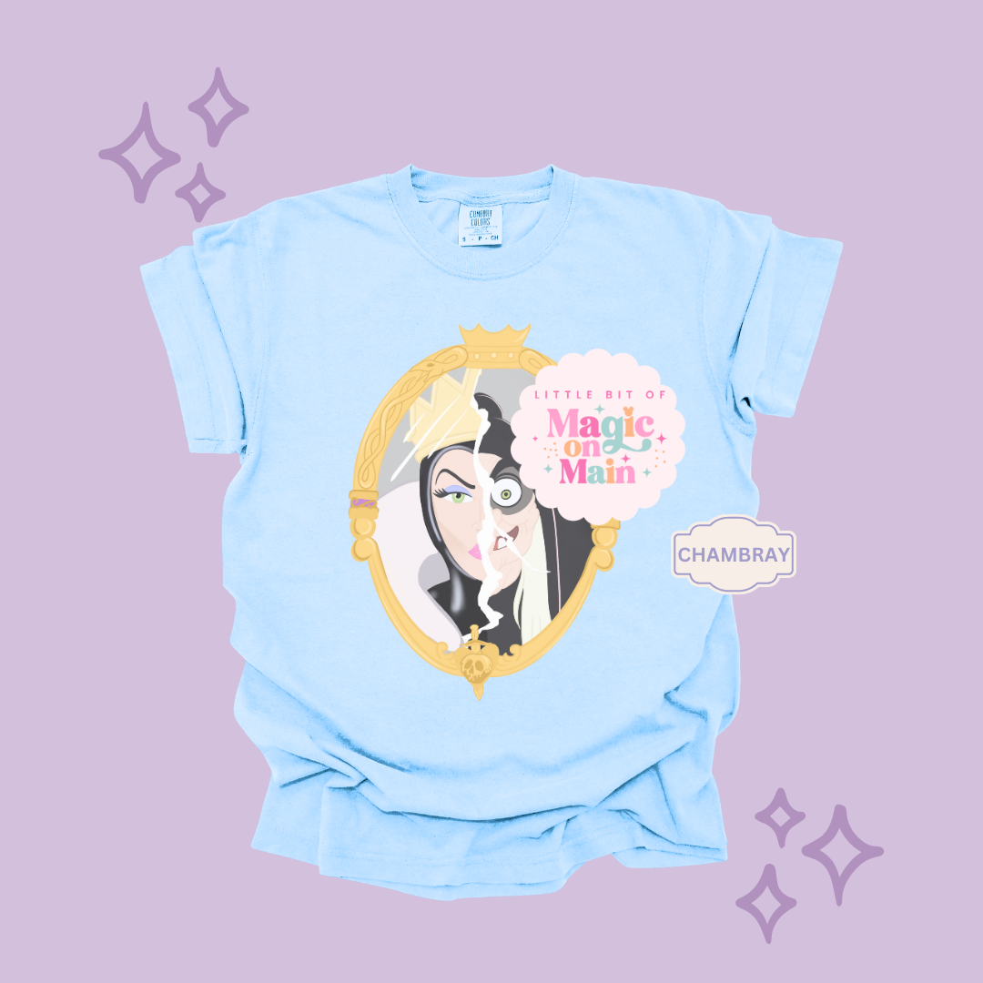 PRINTED EVIL QUEEN MIRROR - EXCLUSIVE TO MoM - ADULT T-SHIRT