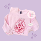 PRINTED PINK CASTLE - ADULT SWEATSHIRT 10003