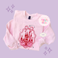 EMBROIDERED PINK CASTLE - ADULT SWEATSHIRT 10003