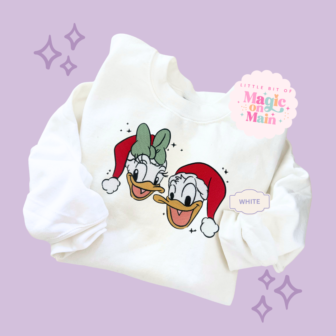 EMBROIDERED MERRY DNLD DAISY - ADULT SWEATSHIRT