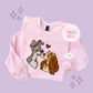PRINTED VALENTINE DOGS - ADULT SWEATSHIRT 10017