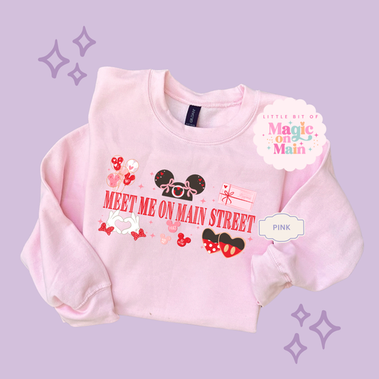 PRINTED MEET ME ON MAIN STREET - EXCLUSIVE TO MoM - ADULT SWEATSHIRT 10005