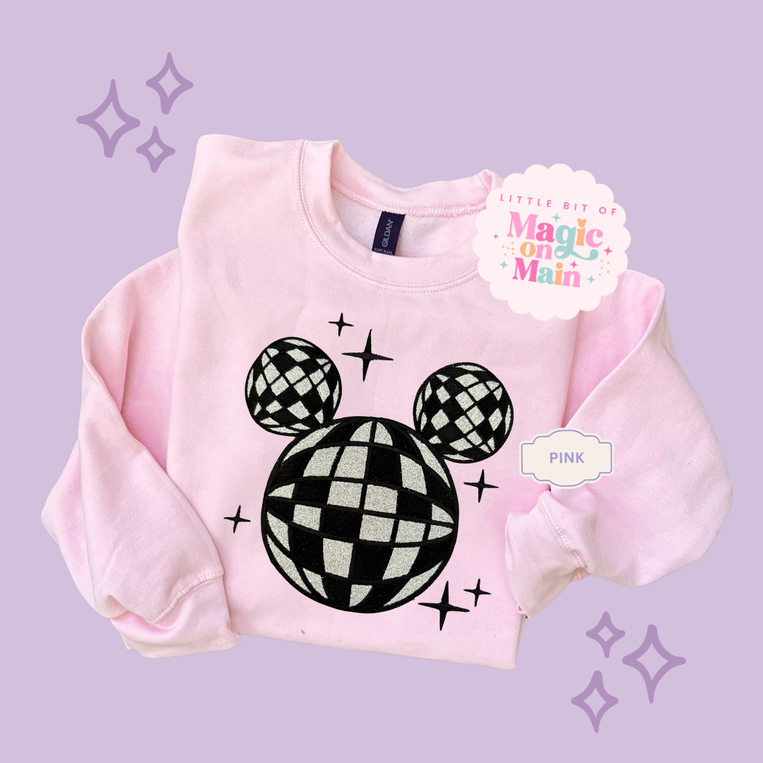 EMBROIDERED MICKEY DISCO BALL - EXCLUSIVE TO MoM - ADULT SWEATSHIRT