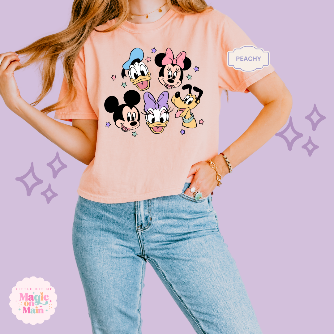 PRINTED MICKEY AND FRIENDS - WOMENS BOXY T-SHIRT