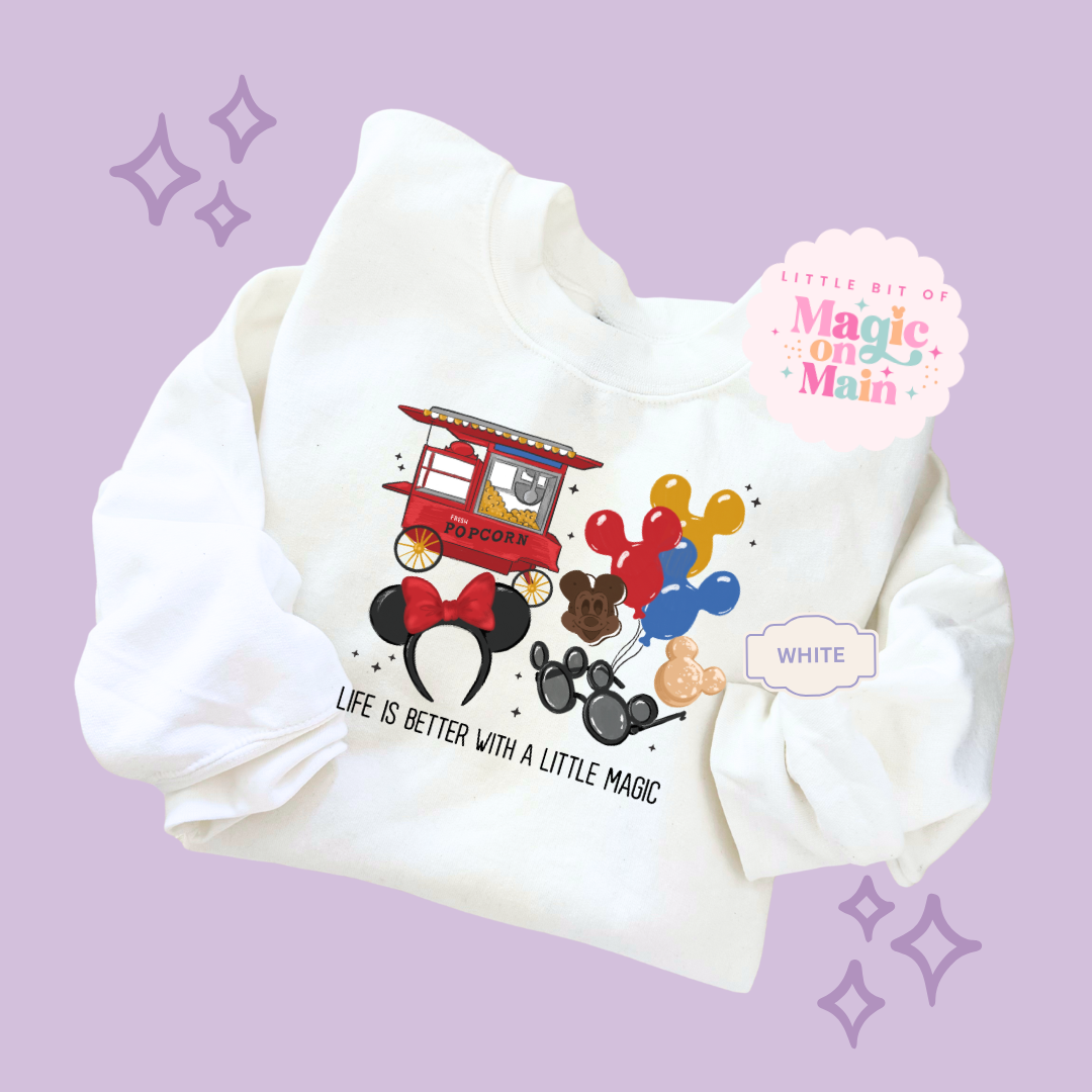 PRINTED LIFE IS BETTER - ADULT SWEATSHIRT 10040