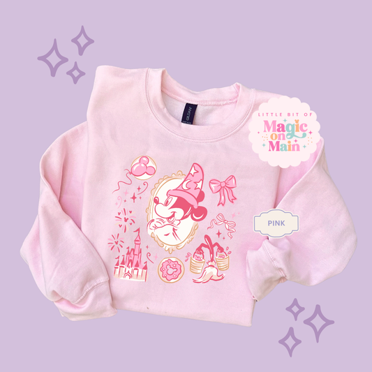PRINTED PINK SORCERER - ADULT SWEATSHIRT