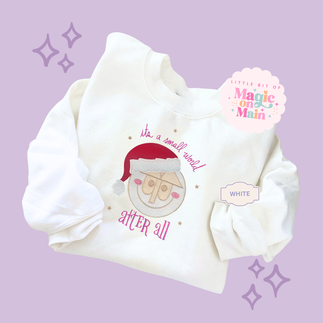 EMBROIDERED SMALL WORLD - EXCLUSIVE TO MoM - ADULT SWEATSHIRT