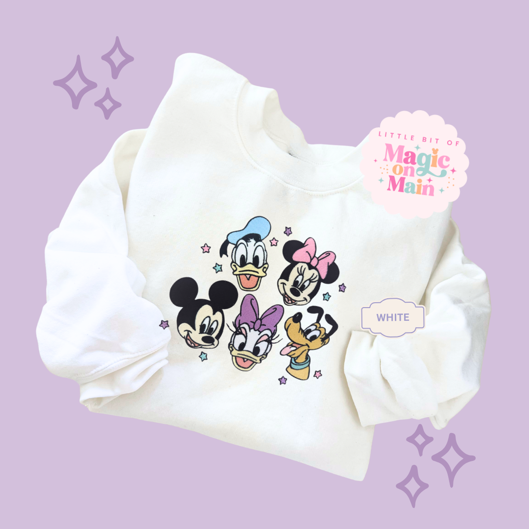EMBROIDERED MCKY AND FRIENDS - ADULT SWEATSHIRT