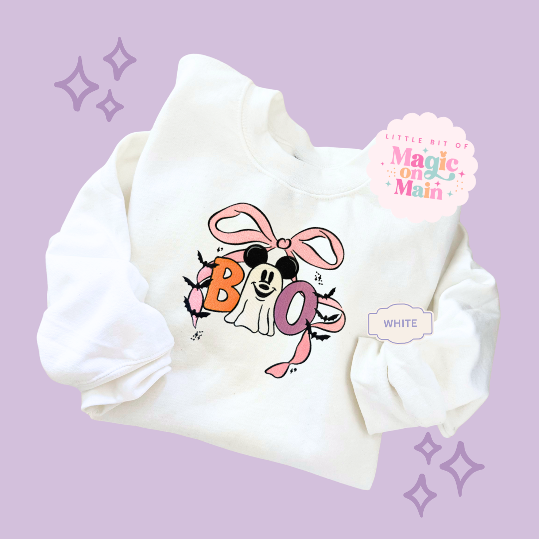 EMBROIDERED BOO - ADULT SWEATSHIRT 10061