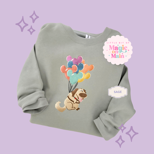 EMBROIDERED DUG - ADULT SWEATSHIRT