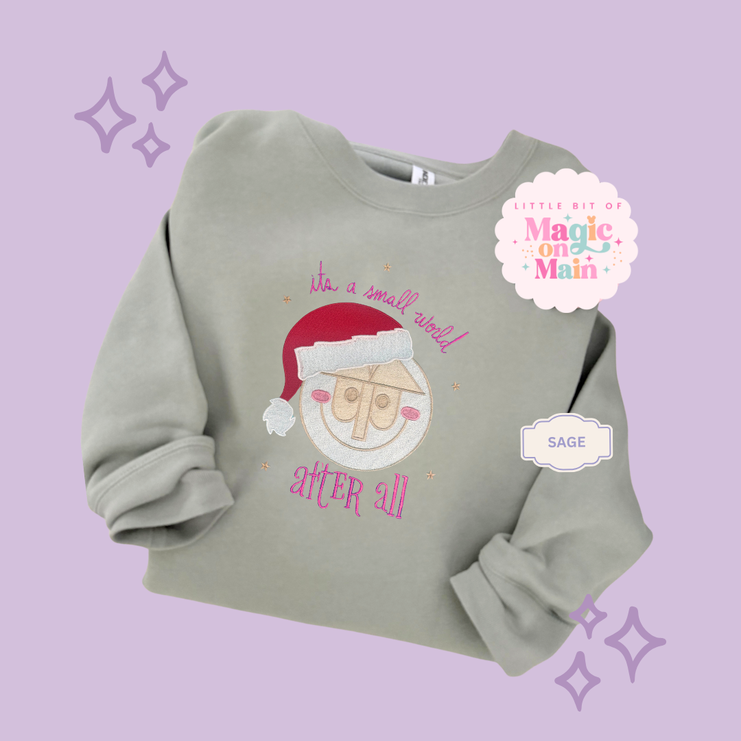 EMBROIDERED SMALL WORLD - EXCLUSIVE TO MoM - ADULT SWEATSHIRT