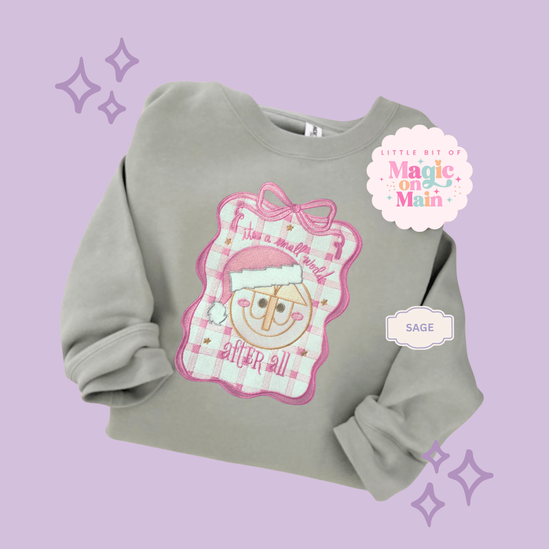 EMBROIDERED SML WORLD COQUETTE - EXCLUSIVE TO MoM - ADULT SWEATSHIRT