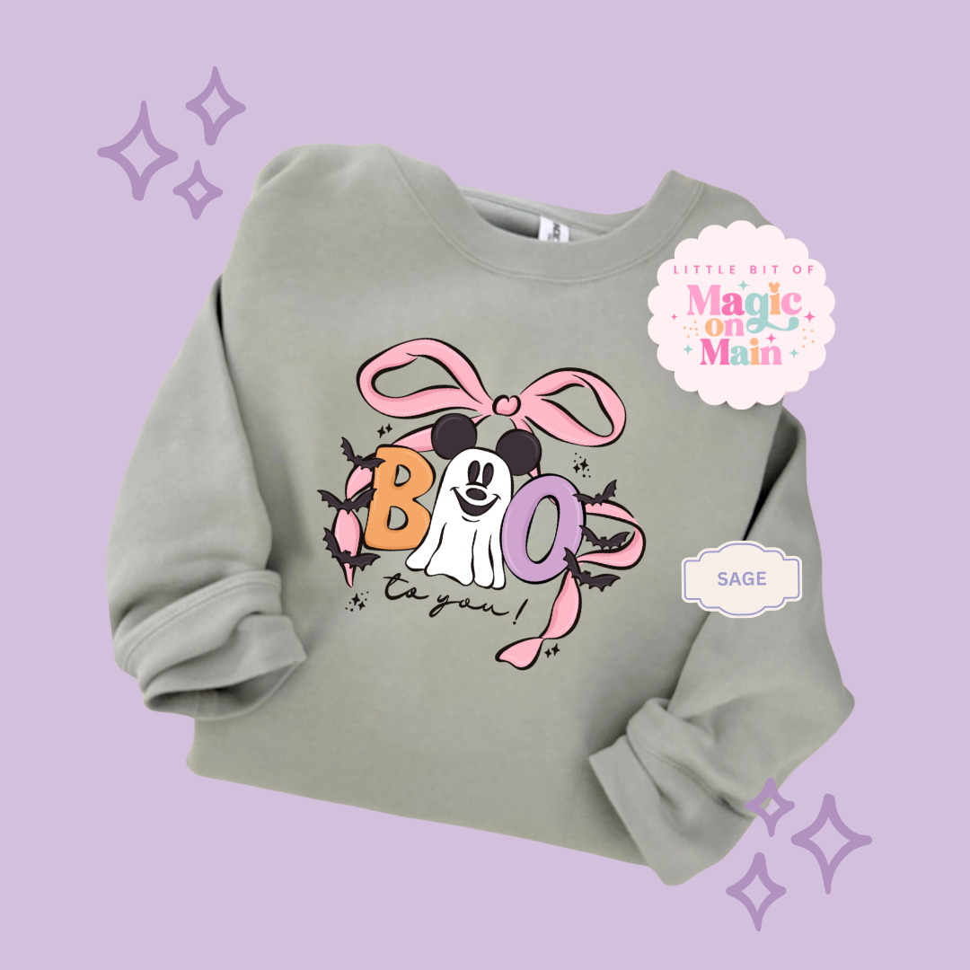 PRINTED BOO - EXCLUSIVE TO MoM - ADULT SWEATSHIRT 10061