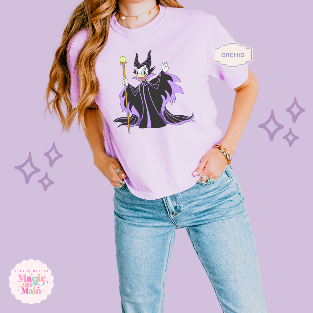 PRINTED MALEFICENT DAISY - WOMENS BOXY T-SHIRT