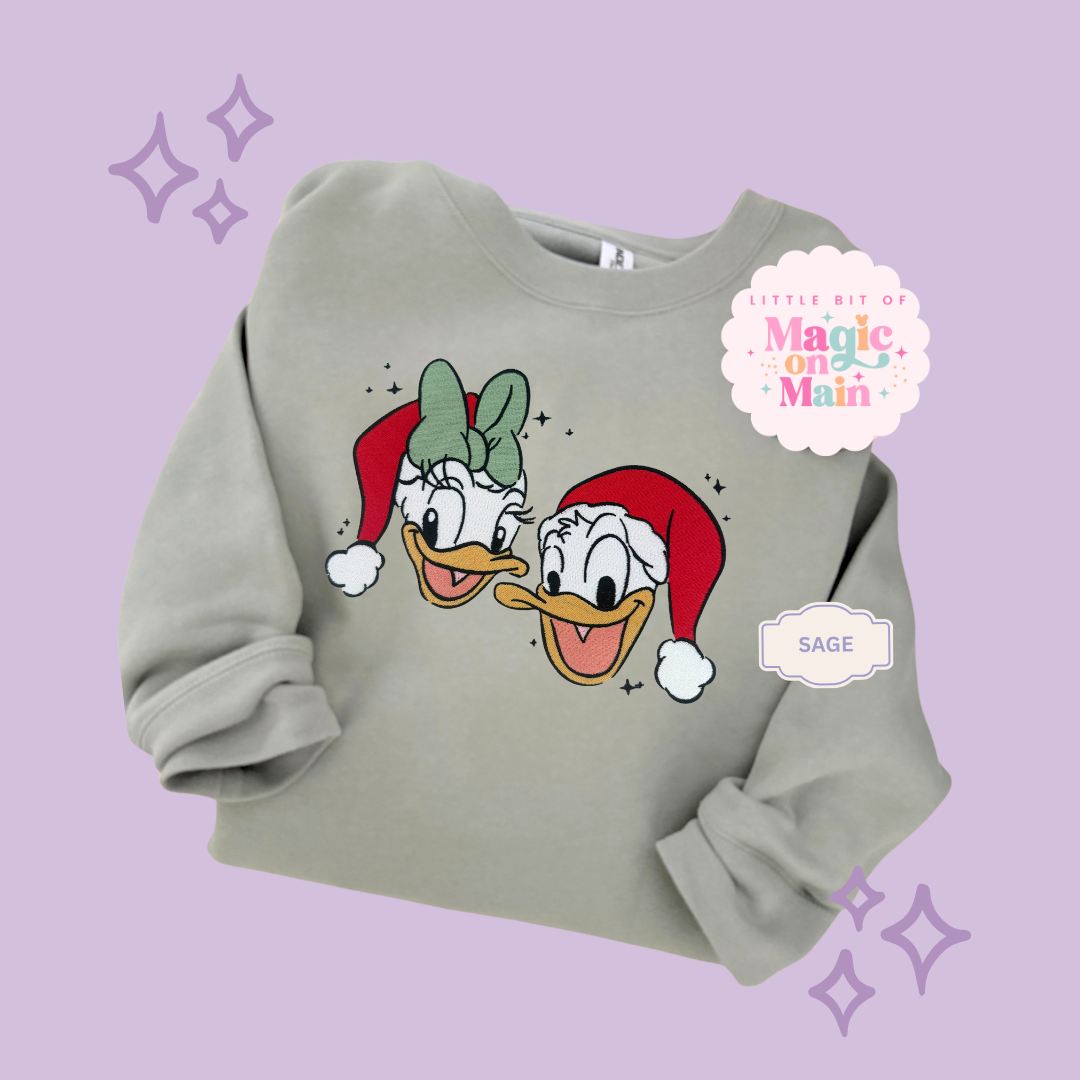 EMBROIDERED MERRY DNLD DAISY - ADULT SWEATSHIRT