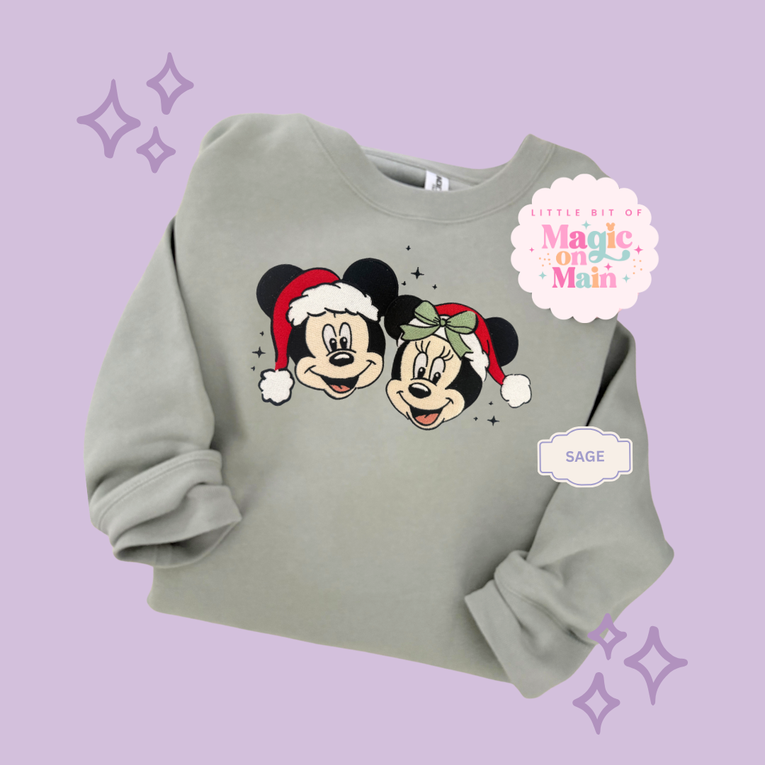 EMBROIDERED MERRY MCKY MNNIE  - ADULT SWEATSHIRT