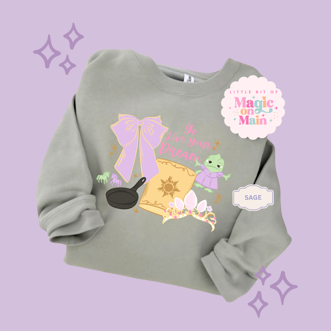 PRINTED GO LIVE YOUR DREAM  - EXCLUSIVE TO MoM - ADULT SWEATSHIRT 10043