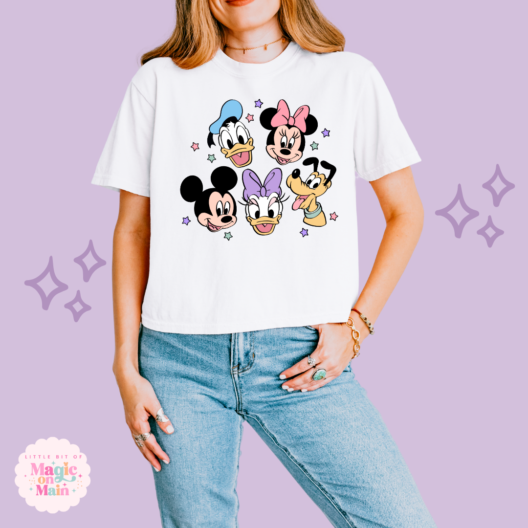 PRINTED MICKEY AND FRIENDS - WOMENS BOXY T-SHIRT