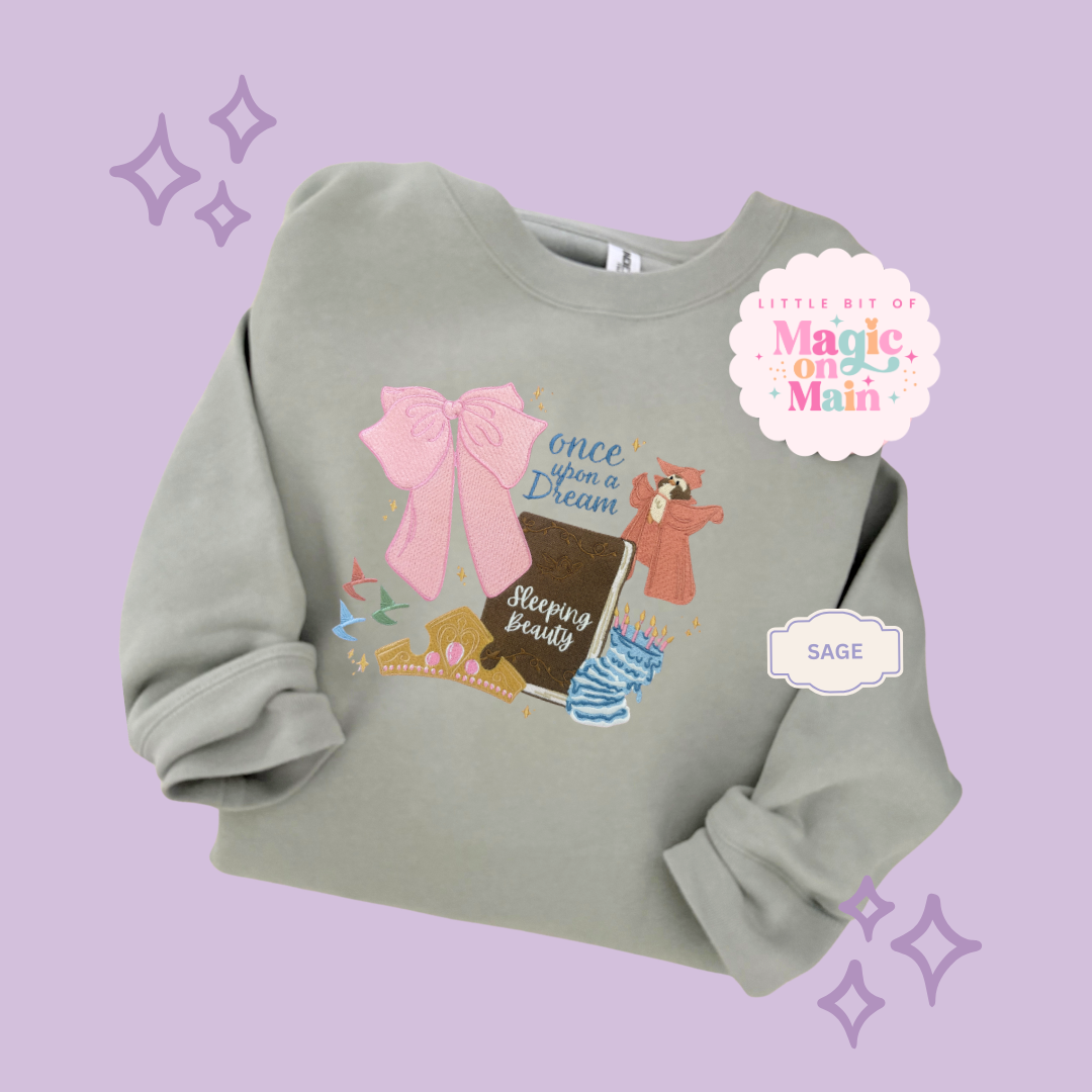 EMBROIDERED ONCE UPON A DREAM - EXCLUSIVE TO MoM - ADULT SWEATSHIRT 10048