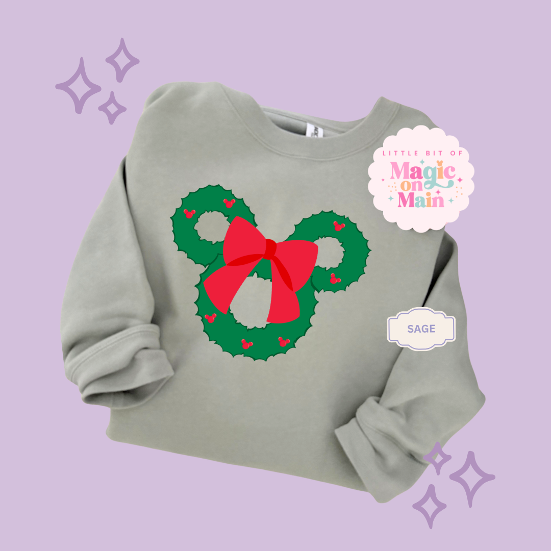PRINTED MCKY WREATH - EXCLUSIVE TO MoM - ADULT SWEATSHIRT