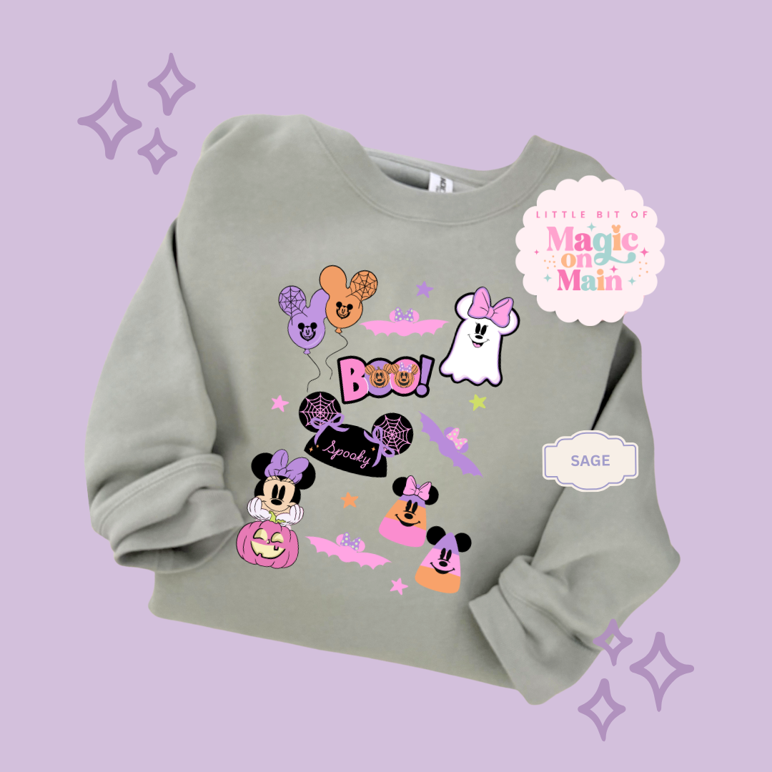 PRINTED GHOULY HALLOWEEN - EXCLUSIVE TO MoM - ADULT SWEATSHIRT 10059