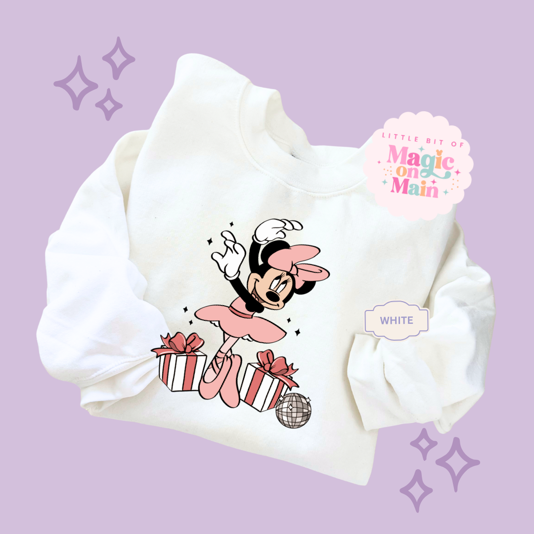 PRINTED MINNIE CHRISTMAS BALLERINA - TODDLER / YOUTH SWEATSHIRT