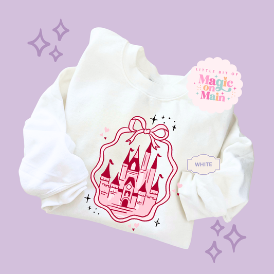 PRINTED PINK CASTLE - ADULT SWEATSHIRT 10003