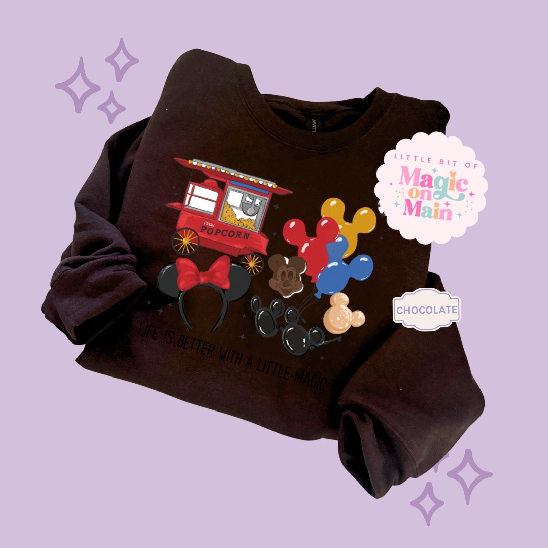 PRINTED LIFE IS BETTER - ADULT SWEATSHIRT 10040