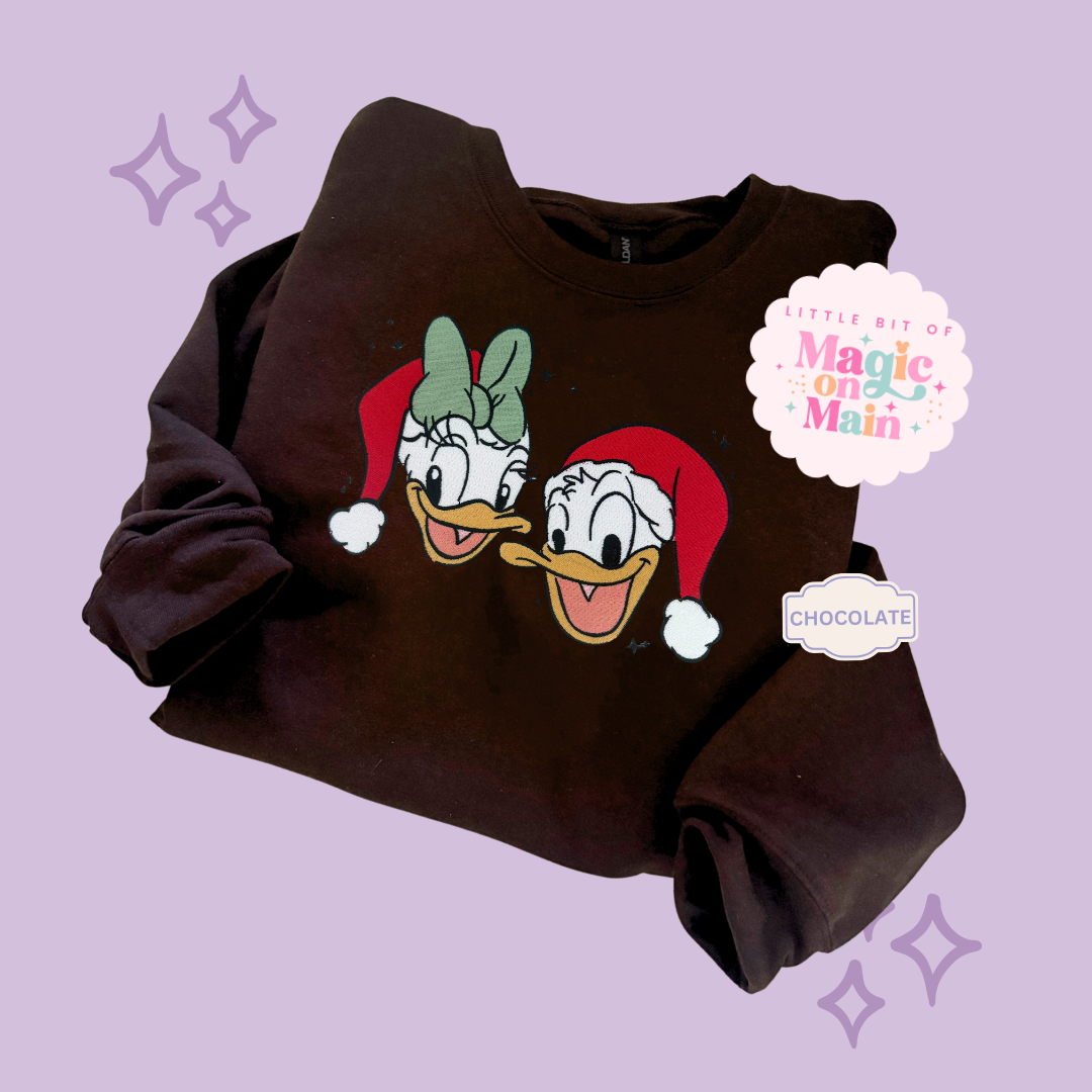 EMBROIDERED MERRY DNLD DAISY - ADULT SWEATSHIRT