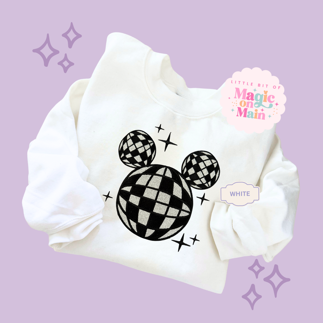 EMBROIDERED MICKEY DISCO BALL - EXCLUSIVE TO MoM - ADULT SWEATSHIRT