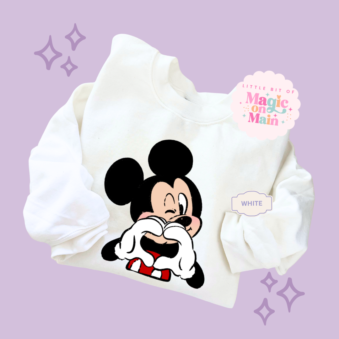PRINTED MCKY HAND HEART - ADULT SWEATSHIRT 10016
