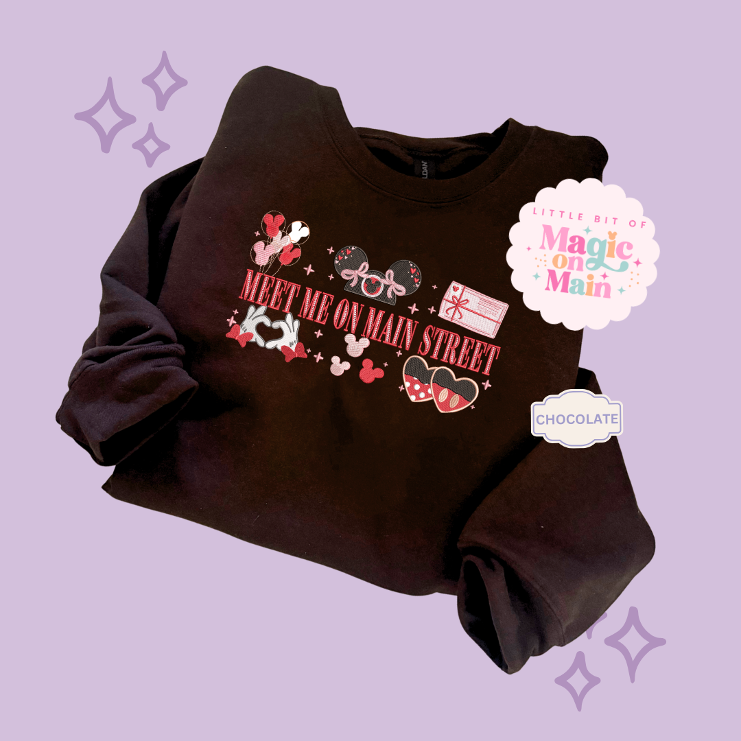 EMBROIDERED MEET ME ON MAIN STREET - EXCLUSIVE DESIGN TO MoM - ADULT SWEATSHIRT 10063
