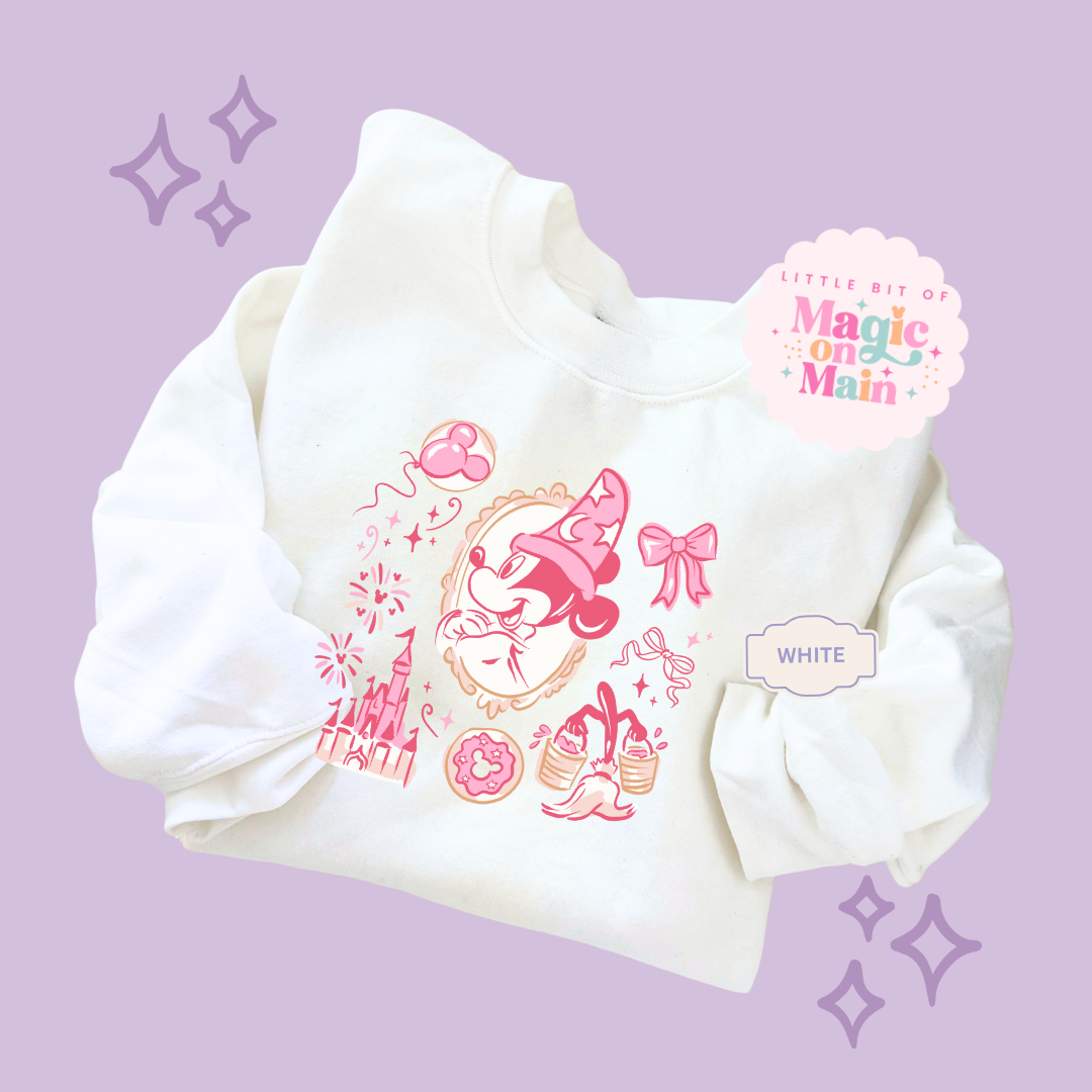 PRINTED PINK SORCERER - ADULT SWEATSHIRT