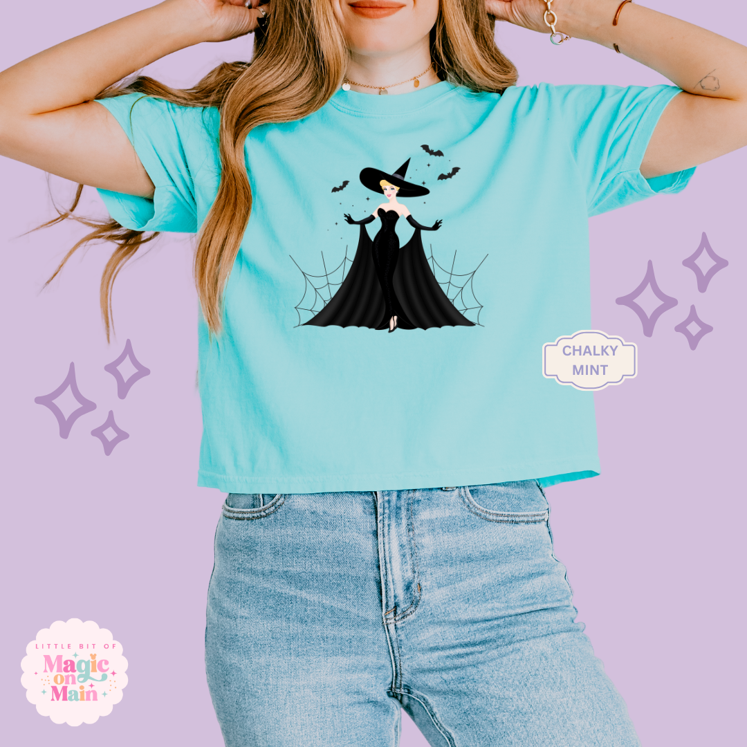 PRINTED SPOOKY CINDY - WOMENS BOXY T-SHIRT