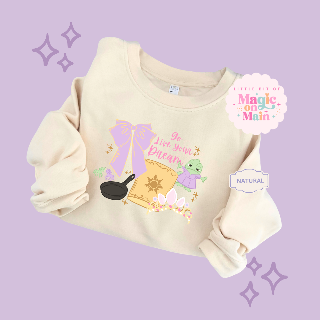 PRINTED GO LIVE YOUR DREAM - EXCLUSIVE TO MoM - TODDLER / YOUTH SWEATSHIRT 10043
