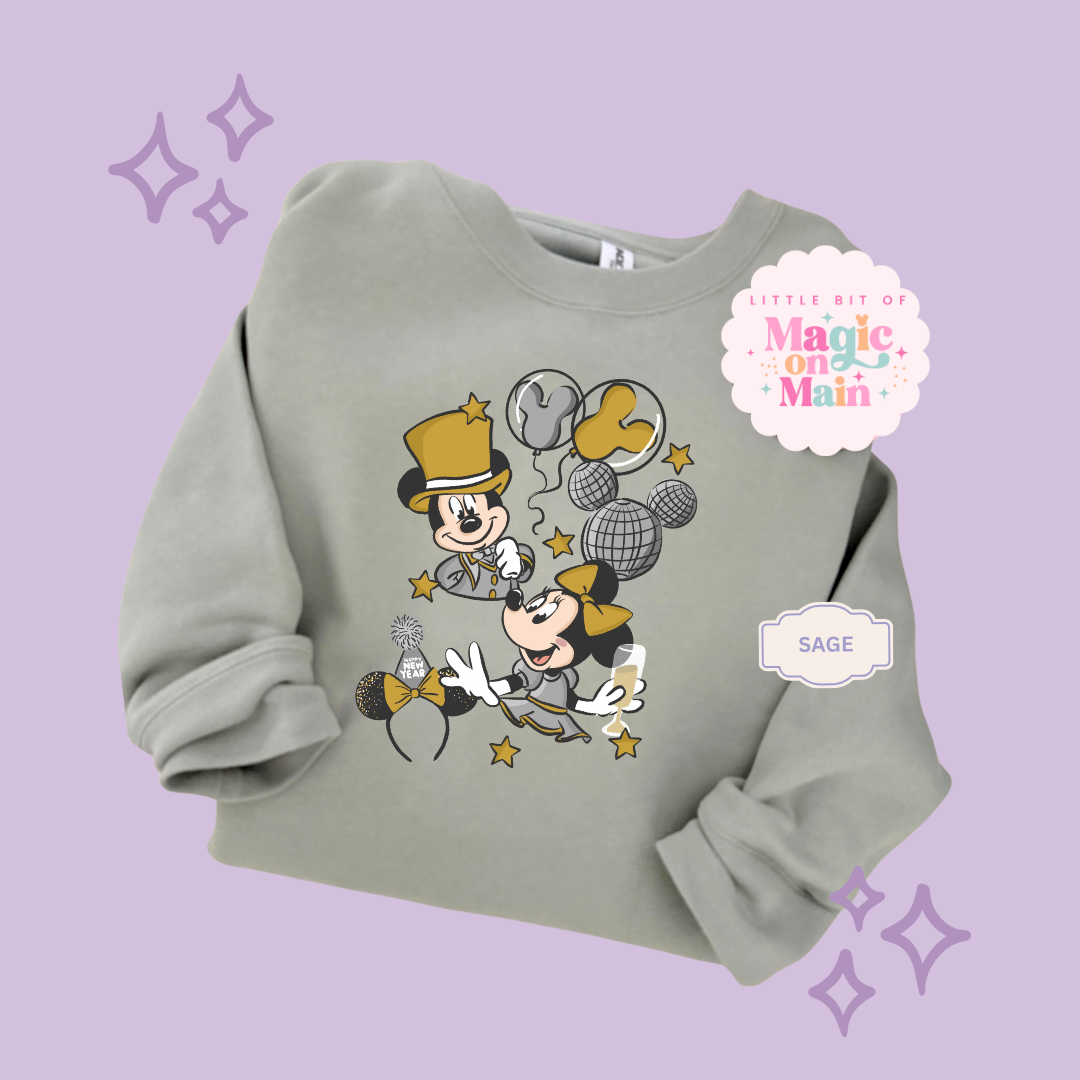 PRINTED NYE SILVER/GOLD - ADULT SWEATSHIRT