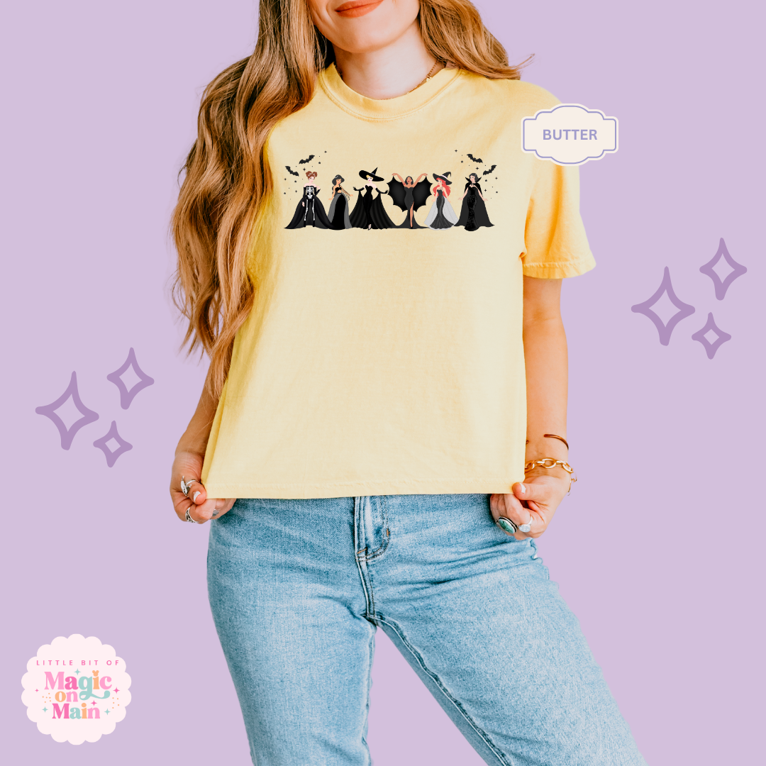 PRINTED SPOOKY PRINCESSES - WOMENS BOXY T-SHIRT