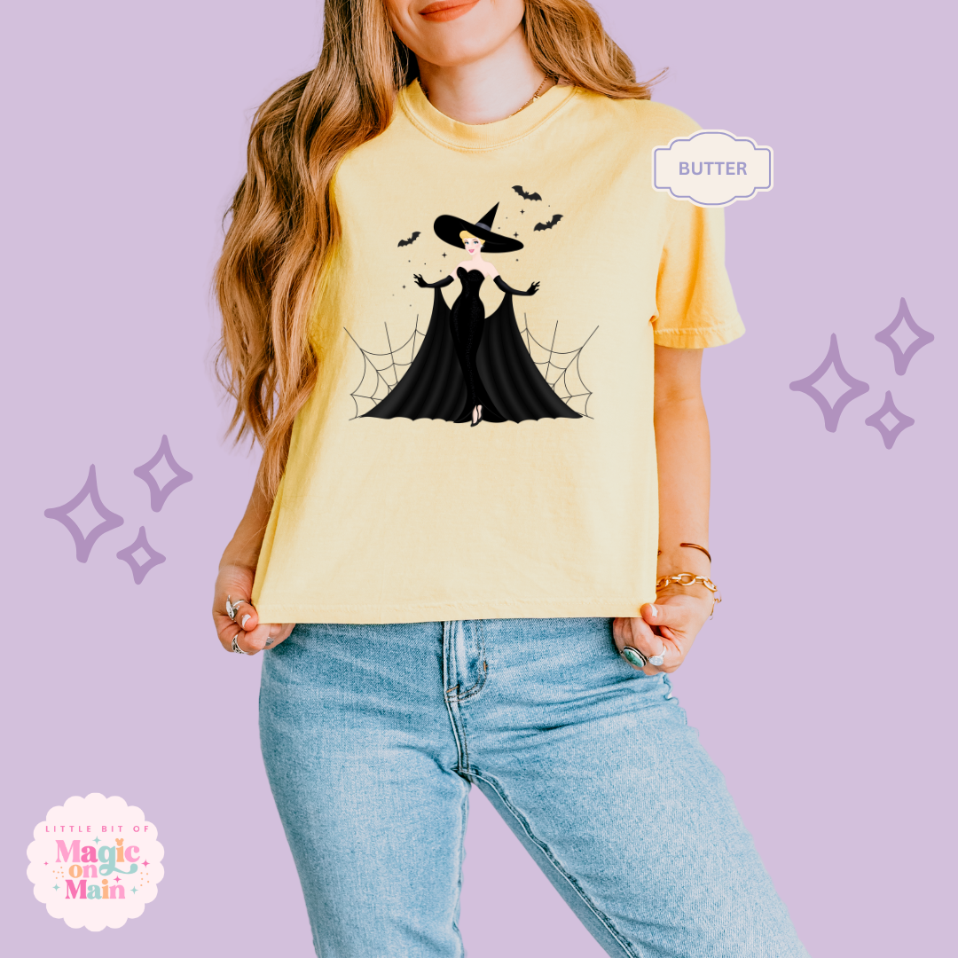 PRINTED SPOOKY CINDY - WOMENS BOXY T-SHIRT