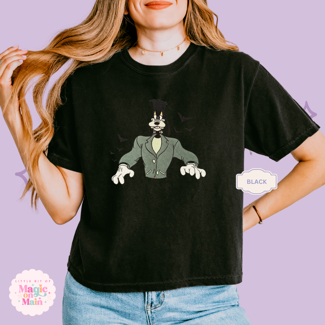 EMBROIDERED SPOOKY GOOFY - EXCLUSIVE TO MoM  - WOMENS BOXY T-SHIRT