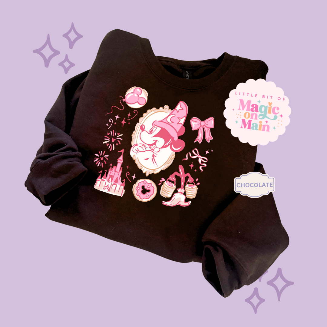 PRINTED PINK SORCERER - ADULT SWEATSHIRT