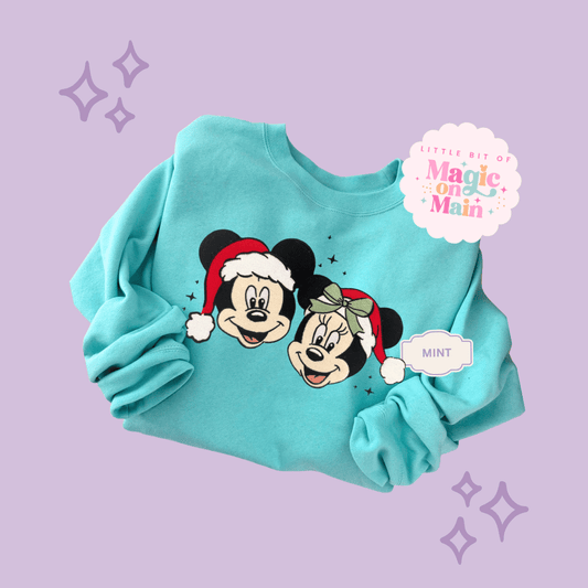 EMBROIDERED MERRY MCKY MNNIE  - ADULT SWEATSHIRT