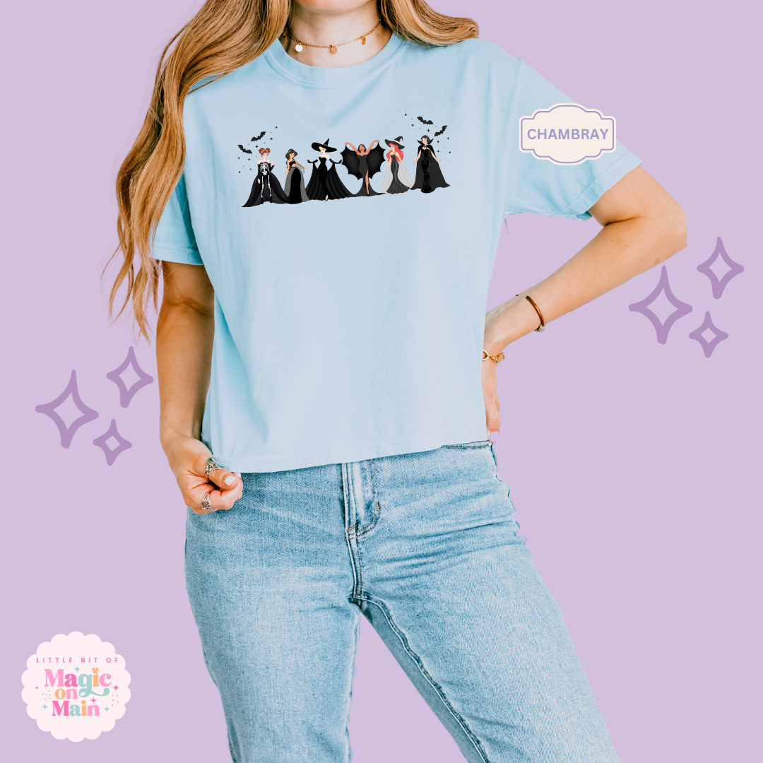 PRINTED SPOOKY PRINCESSES - WOMENS BOXY T-SHIRT